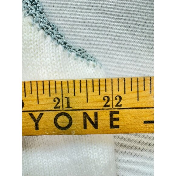 Koret Womens Embroidered Floral Vest L Ivory Green Purple Pearl Button Croquette - Picture 8 of 14